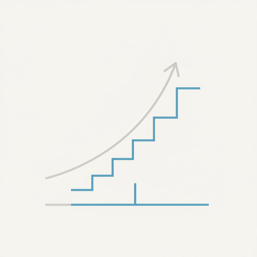 Grafiek die de ideale link velocity toont voor een nieuwe pagina versus organische groei